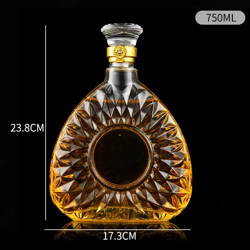 Xo Liquor Bottles 500ml 700ml 750ml Custom Glass Bottles For Alcoholic