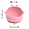 Tazón de silicona rosa para bebé