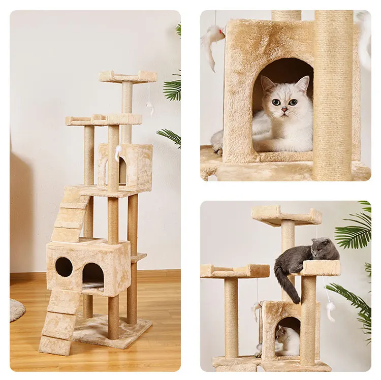 Wholesale Custom Luxury Pet Toys Cat Tower Cat Tree House Cat Climbing