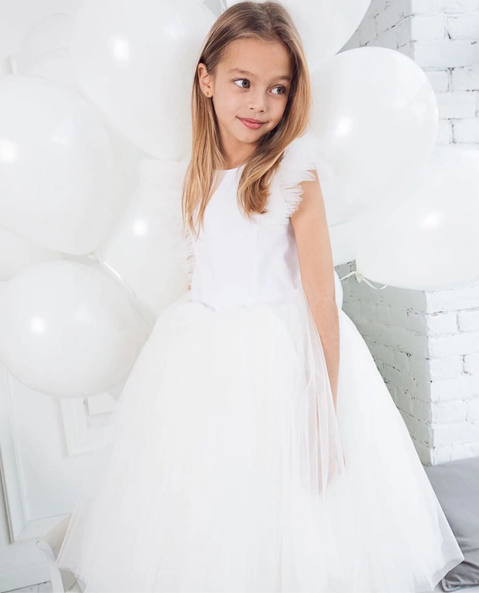 Kid Girls Spring Summer Flying Sleeves Floral Dresses