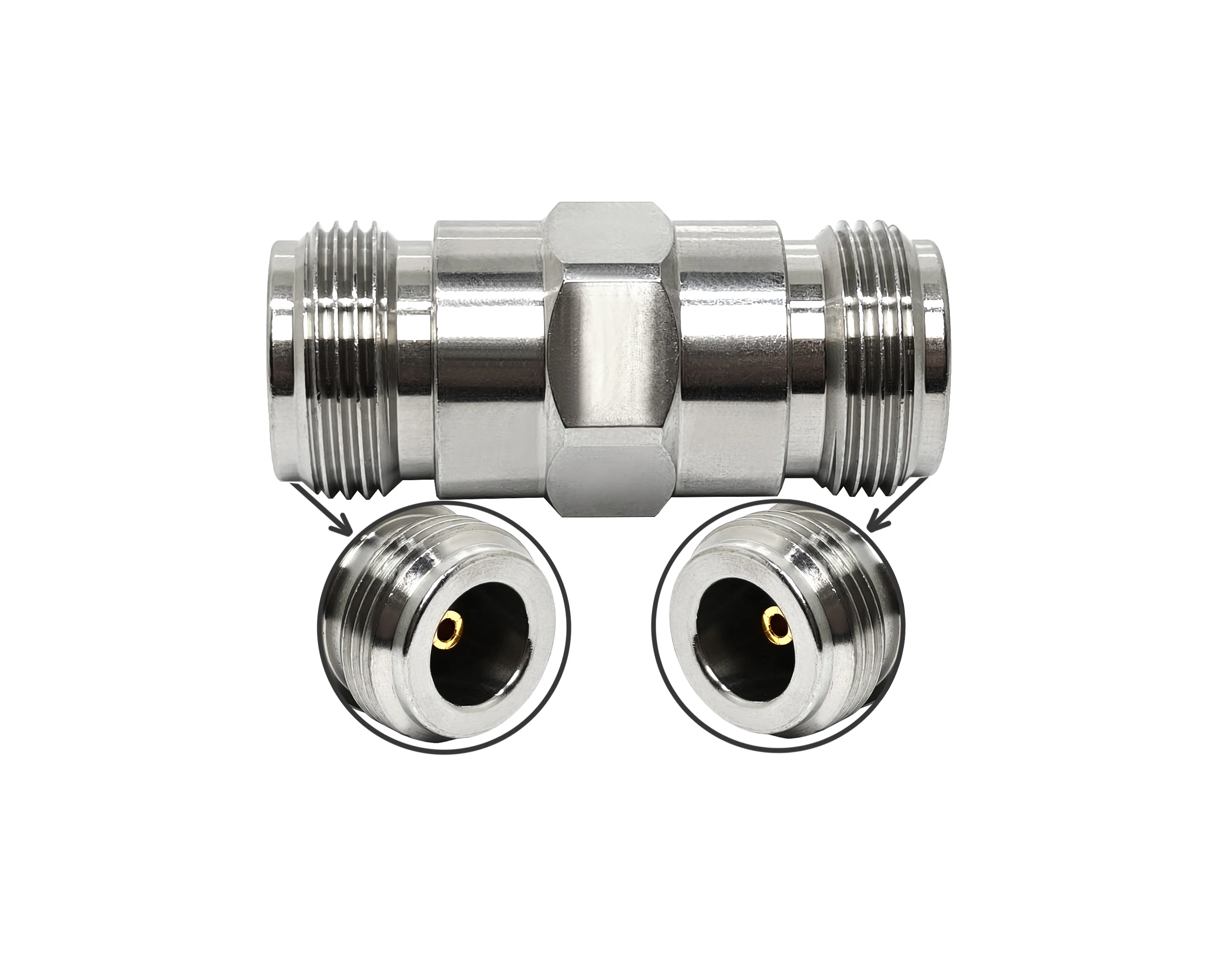 Stainless Steel N Female to N Female Adaptor Connector