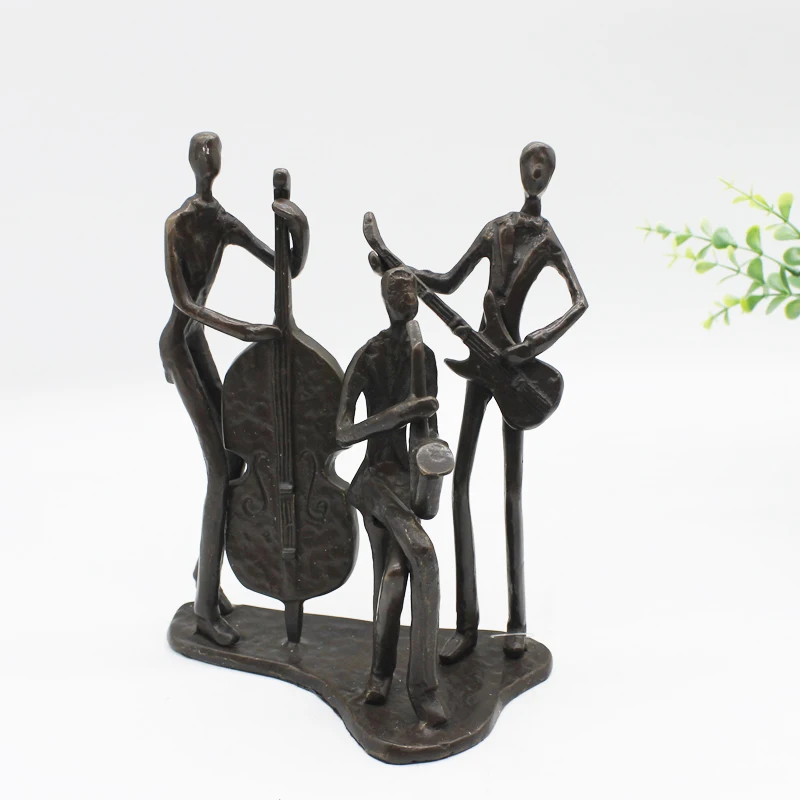 Европейские маленькие абстрактные металлические художественные бронзовые чугунные музыкальные скульптуры