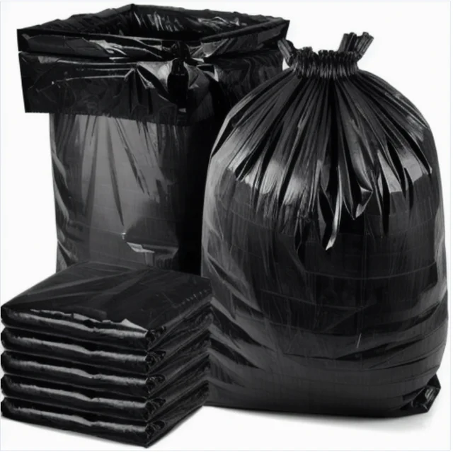 Contractor Trash Bags, 3.0 Mil, Large Black Heavy Duty Garbage Bags