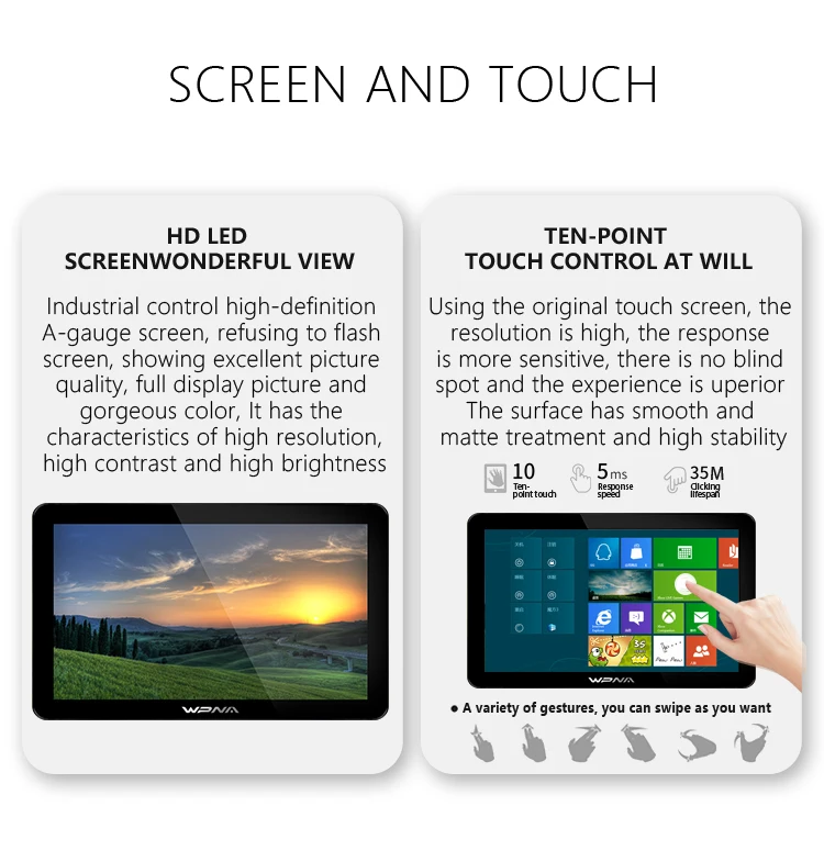 21.5 Inch IP65 Dust-proof Capacitive Touch Industrial Panel PC with 1920X1080 Resolution