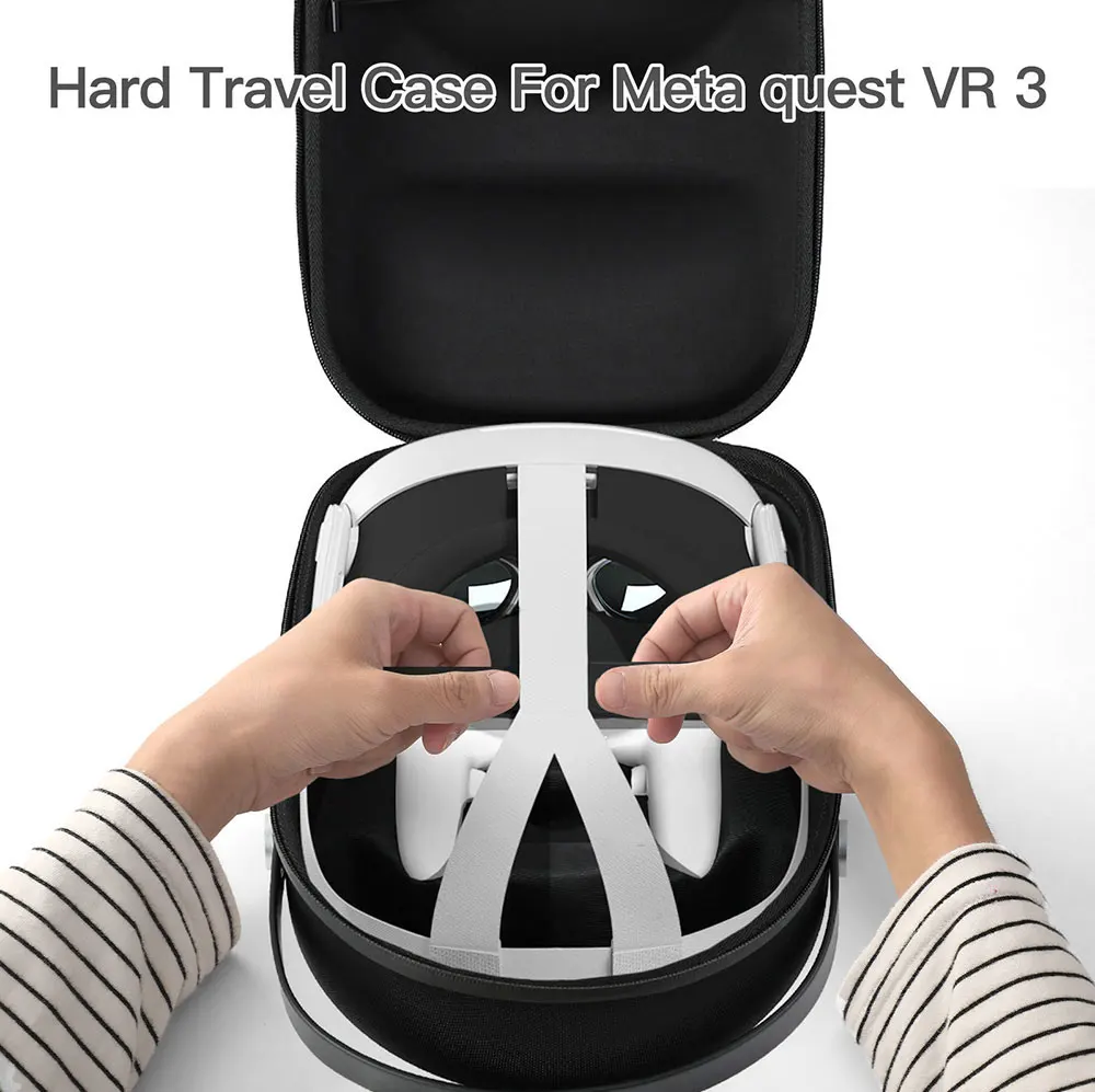 Eva Case Carry Leather Foam Portable For Meta Quest 3 Vr Oculus Headset Strap Battery Charging Dock Accessories details