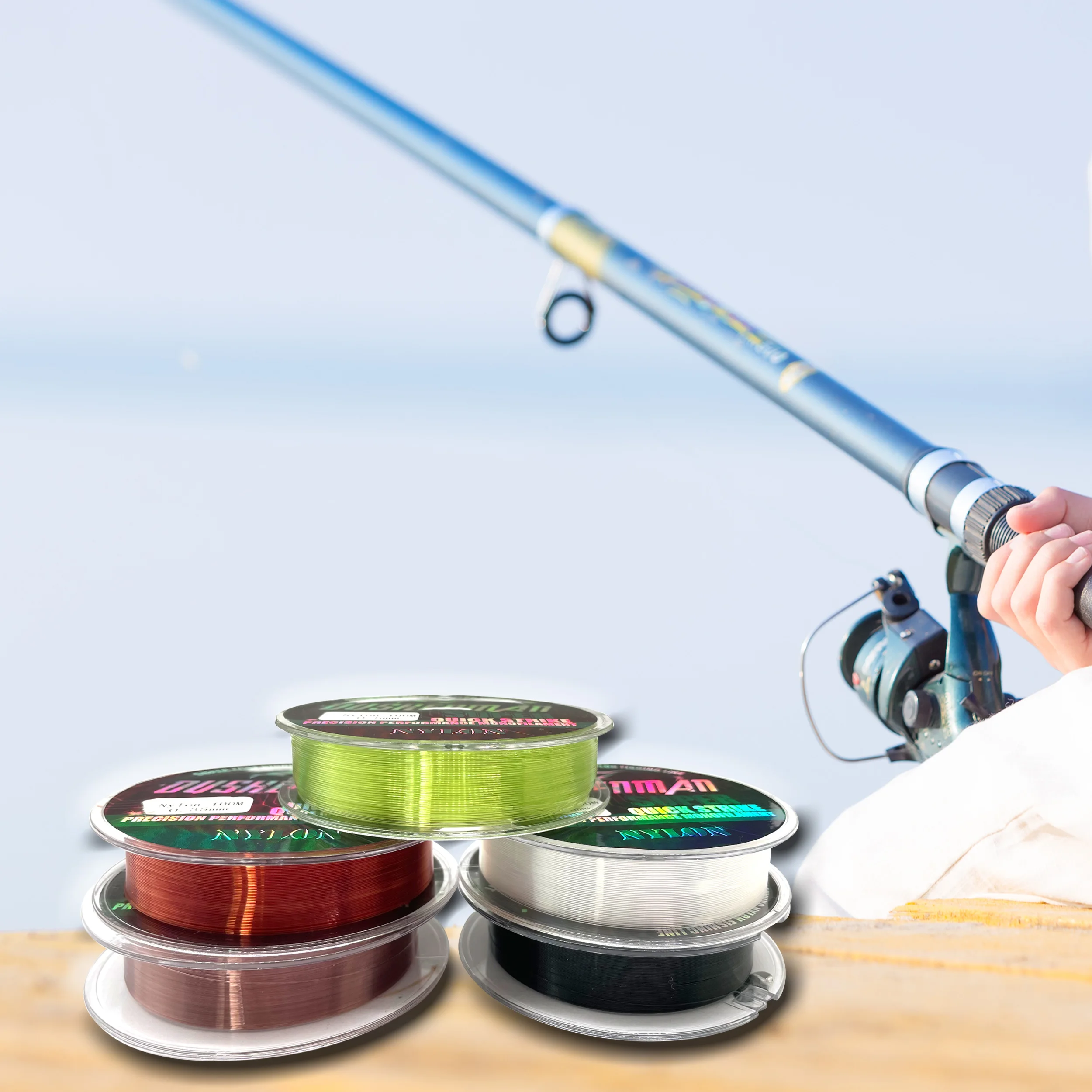 A Saltwater Freshwater Strong Transparent Monofilament Fishing Wire Cord  Clear Spool String Nylon Fishing Line