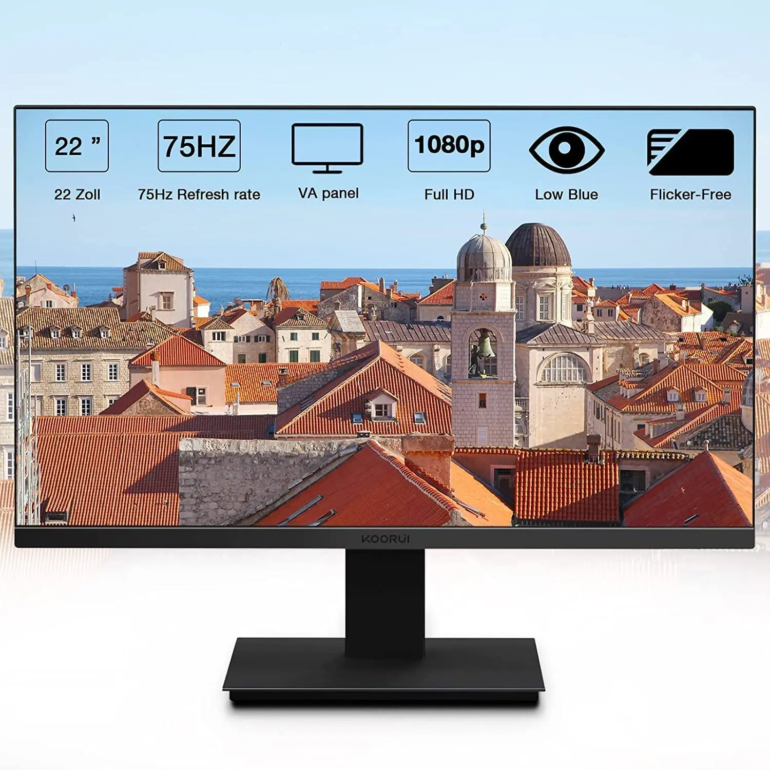 KOORUI 22N1 モニター FHD 1920x1080 75hz Amazon.com: KOORUI 22 Inch Computer Monitor, FHD 1080P