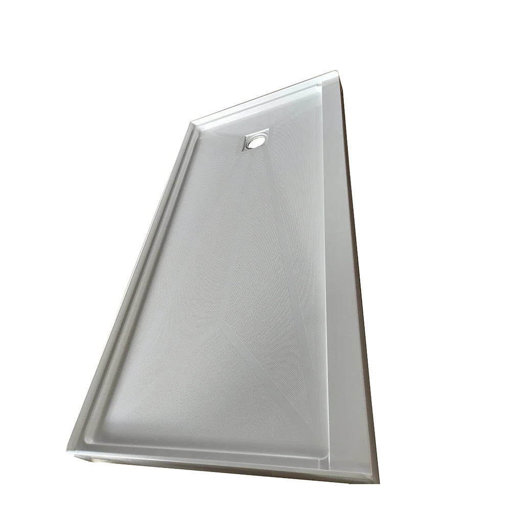 Shower Sheet Molding Compound(smc) Shower Base,32"d X 60"w X 4"h Shower