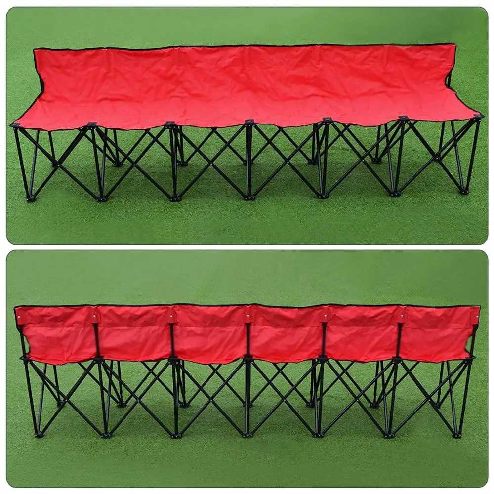 Comfortable Creative Outdoor 6 Seat Person Backpack Folding Bench Chairs Adjustable Foldable Canvas Camping Sport Chairs
