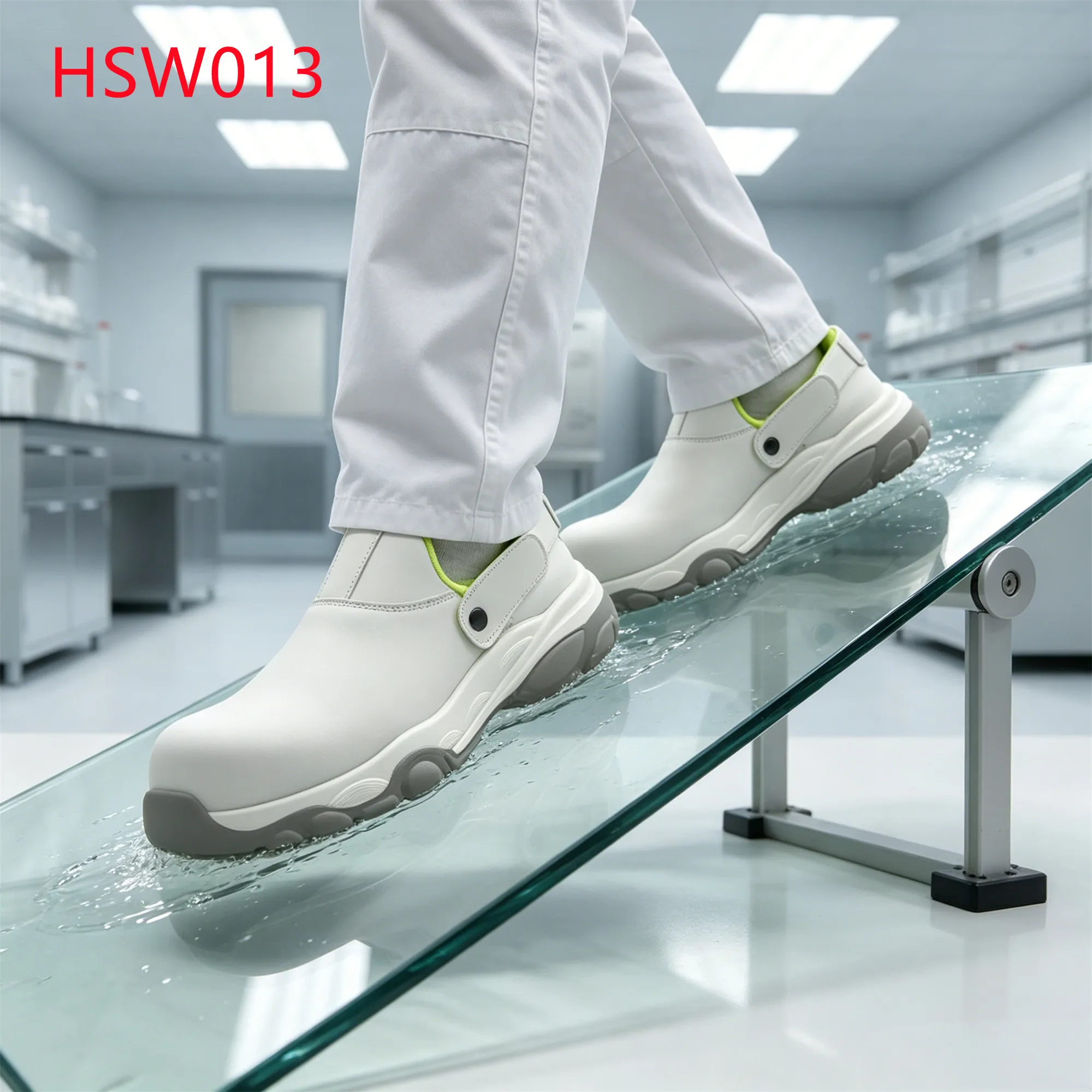 XYM,Philippines Fiberglass Toe Insert Hua Singh ESD Safety Shoes Lab Anti-acid&alkali PU/PU Injection Sole Work Clogs HSW013