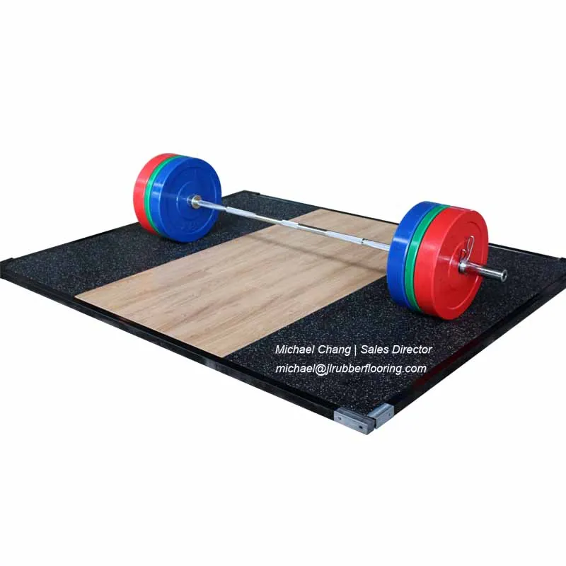 EPDM Rubber Weightlifting Platform Powerlifting Platform Shock Absorption