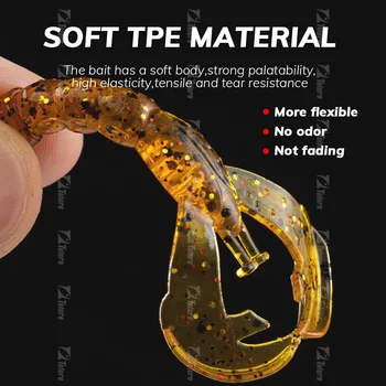 Hot Sale 15pcs/Bag TPR Soft Fishing Lure Lobster Plastic Crawfish Bait Prawn Lures 4cm/0.45g Saltwater Fish River Fishing – Soft Lure – view 5