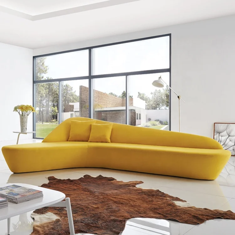Conference Reception Waiting Sofa with Office Fabric Curved L Shape Sofa for Public Area Modern Furniture Corner Sofa