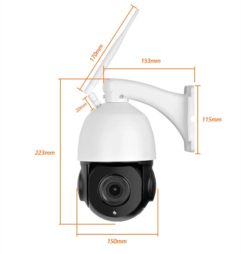 30X Optical Zoom Security Camera Outdoor Night Vision Audio IR CCTV System 4.5" 