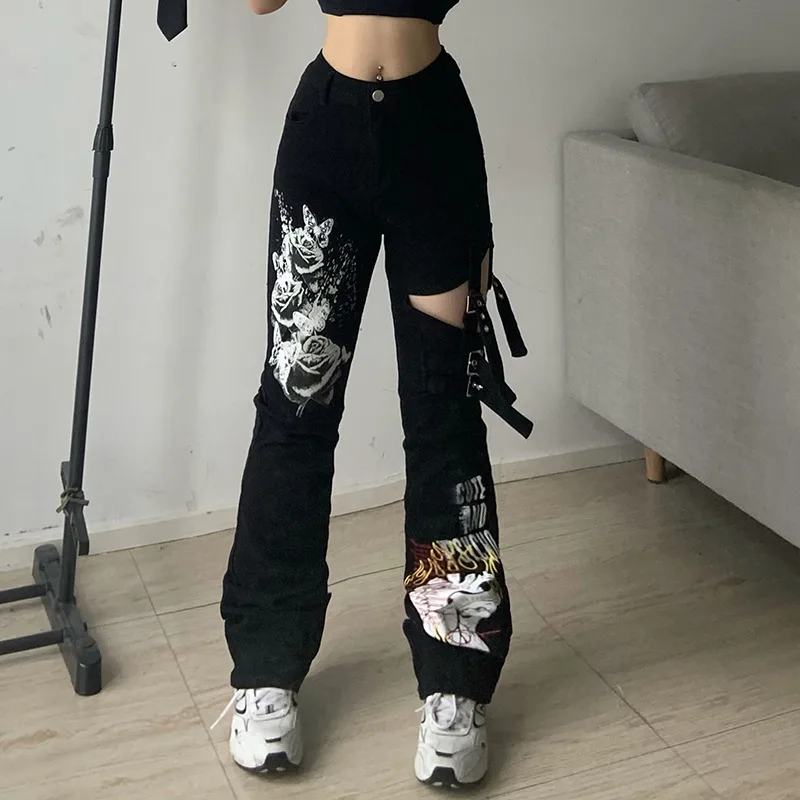 high waisted jeans long zipper