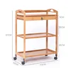 Original color three-tiered food cart with drawer