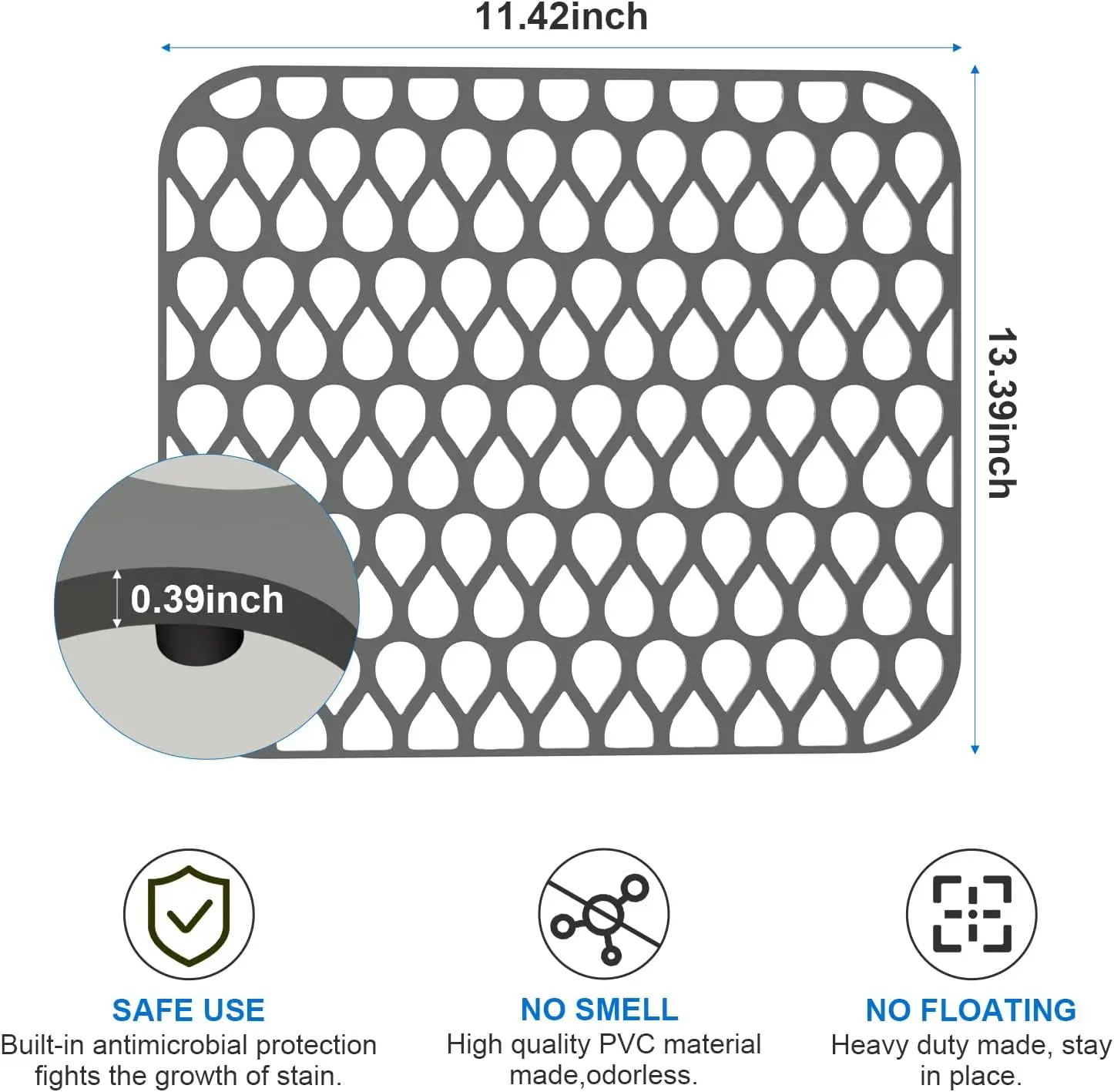Non-Slip Silicone Sink Mat Silicone Sink Protectors for Kitchen Sink