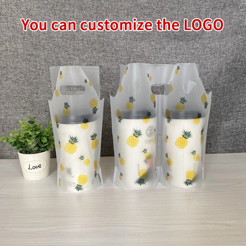 Factory Direct Disposable Milk Tea Packaging Bags Buy 2 Cup Plastic Bag