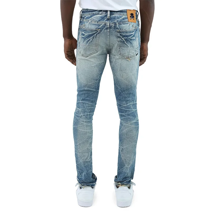 DiZNEW Factory Wholesale custom destroyed denim Jeans ripped skinny jeans men manufacture