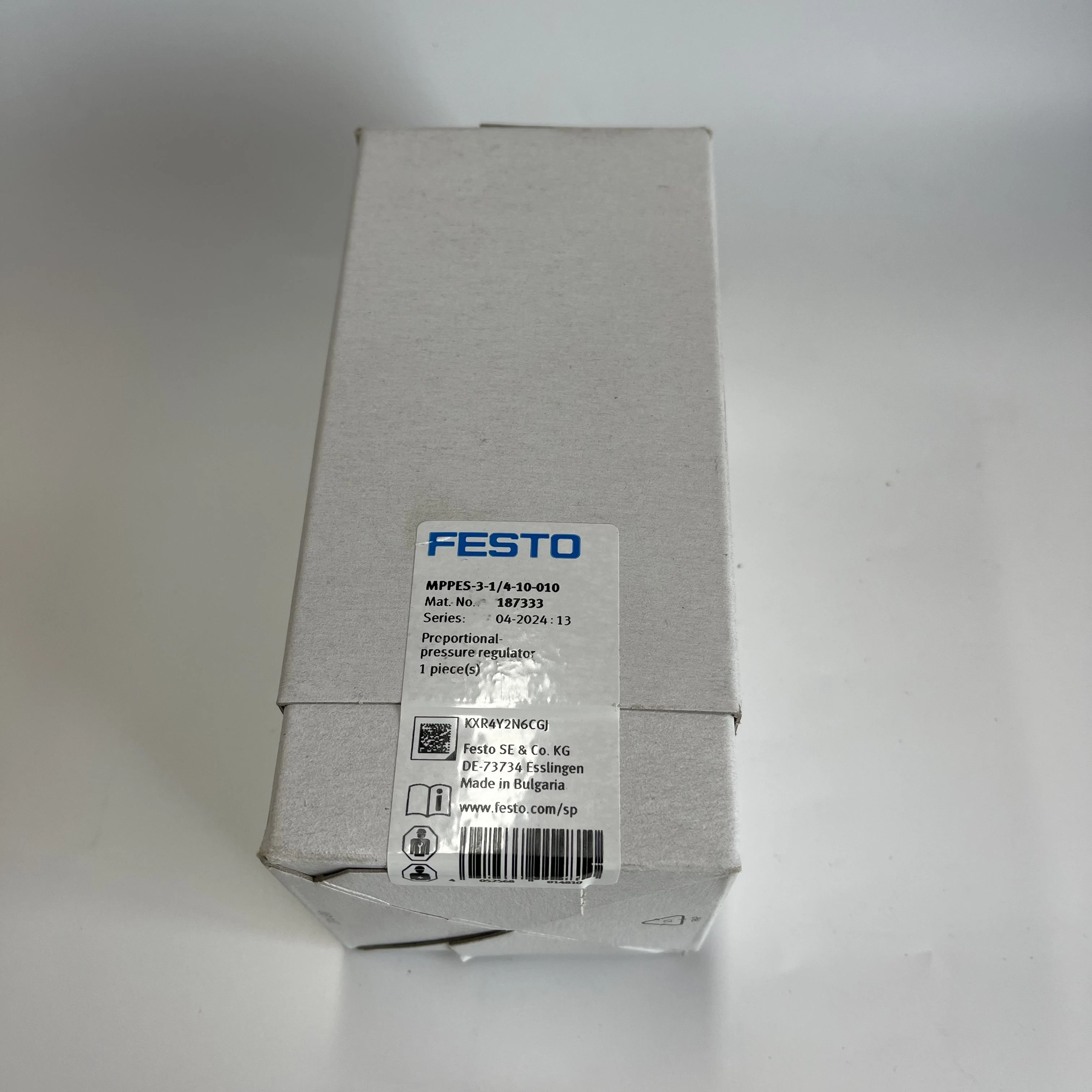 FESTO Proportional Pressure Regulator MPPES-3-1/4-10-010 187333 FESTO Proportional Pressure Regulator MPPES-3-1/4-10-010 187333