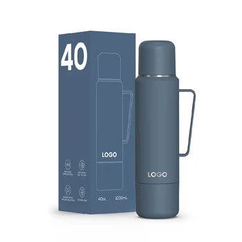 ODM 40oz Stainless Steel Tumbler With 2 Cups To Share Double Walled Blue Travel Tumbler Insulated Tumbler For Outdoor