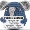 Carte positive Éléphant Bleu 12