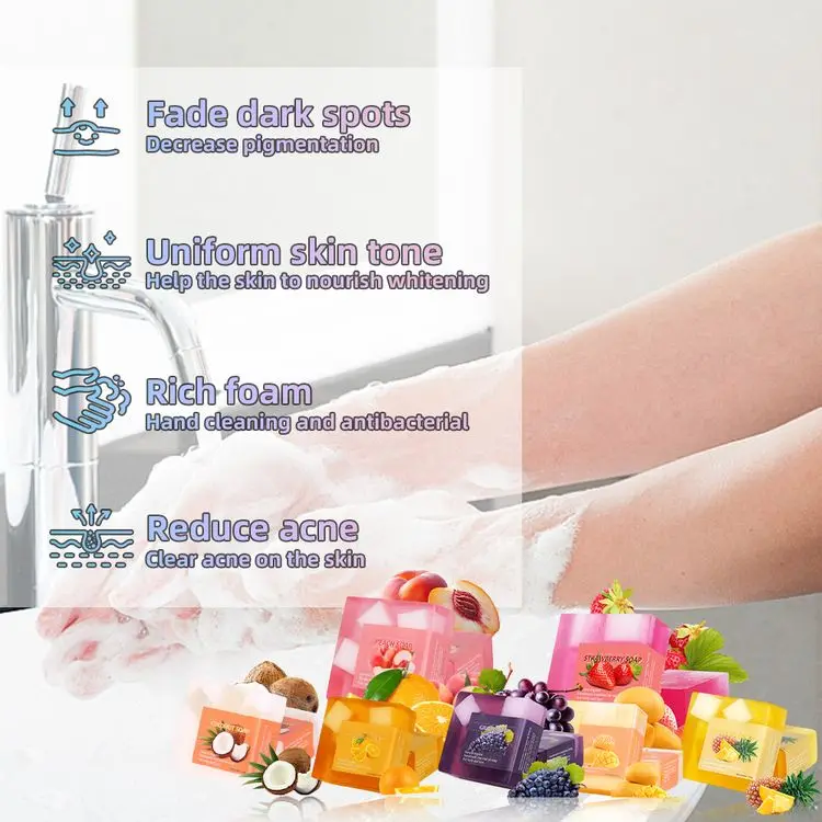 Best-Selling Factory Price Natural Handmade Mango Essential Oil Face Soap Bar Soap with Oil Control Feature Soothing Skin Face