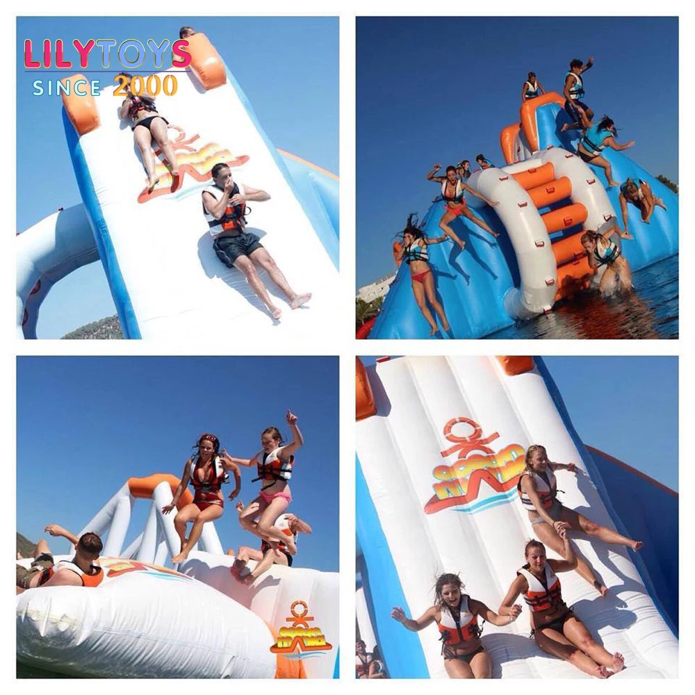 Aqua Park Used Floating Inflatable Floating Water Park Water Games Jumping Bouncer Cheap Inflatable Platforms Water Trampoline
