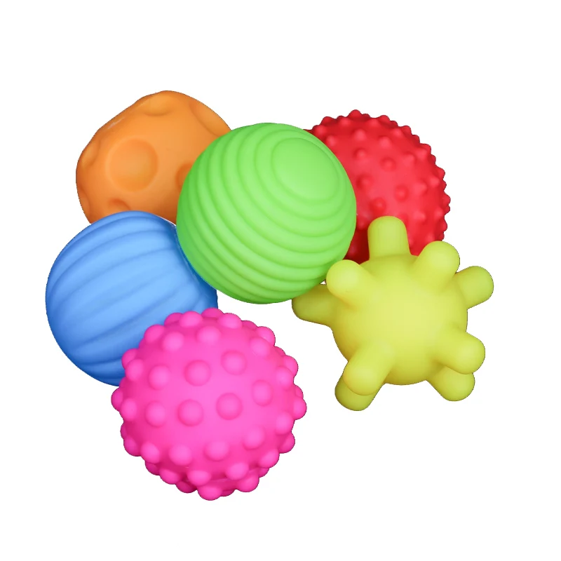 6pack Sensory Balls For Kids Massage Soft Textured Balls Baby Hands ...