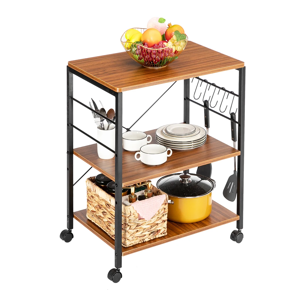 Free Shipping Vintage Rolling Bakers Rack Kitchen Furniture Microwave Cart Utility 3 Tier Kitchen Cart Buy 3 Tier Kitchen Cart Product On Alibaba Com