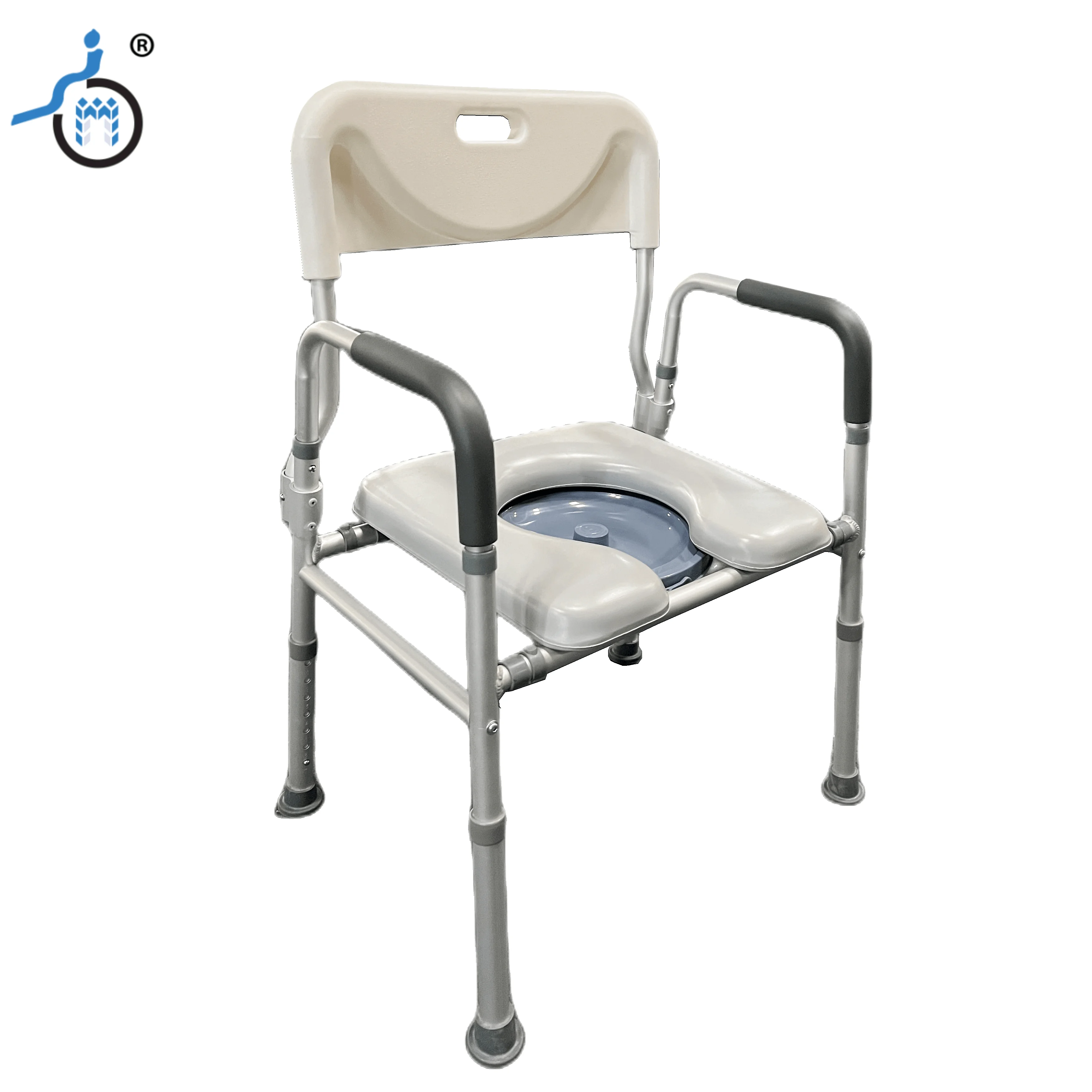 AUITOA 4-in-1 Raised Toilet Seat with Handles and Back, 300lb Medical  Bedside Commode Chair, Adjustable Toilet Safety Frame, Shower Chair for  Seniors, Handicap, Pregnant, with Collapsible Basin 