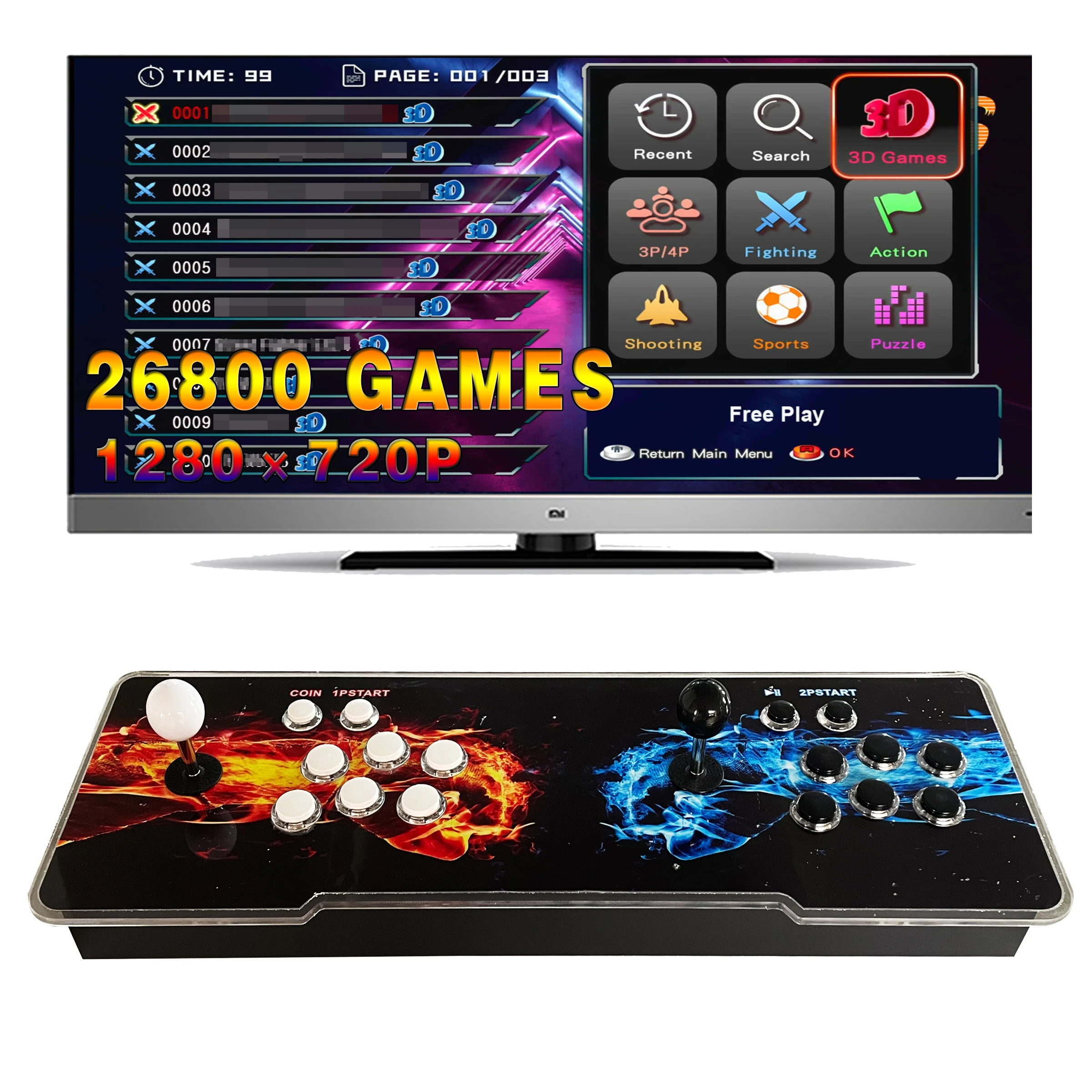 Handheld Game Console Pandora Box Arcade 29800 in 1 Game Joystick Retro Children's Toy Video Game Console