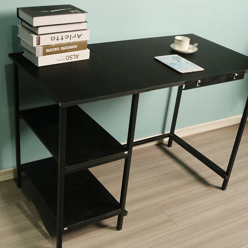 Modern Computer Desk With Bookshelf Standing Desk Game Simple Design