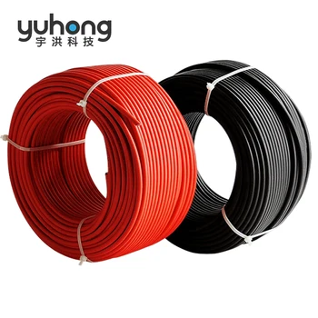 YUHONG Wholesale Solar Cable XLPO Insulation PV1-F H1Z2Z2-K 2.5mm 4mm 6mm 10mm 16mm Solar Cable