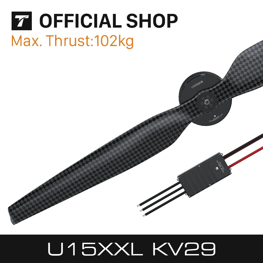 Tmotor U15xxl Kv29 50kg 100kg Heavy Lift 20kw 28kw Large Man Uav Drone Motor Brushless 90kg