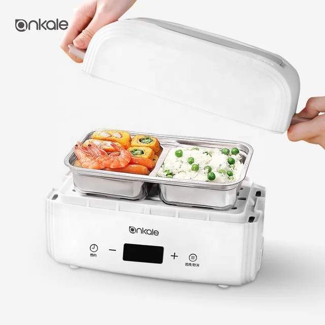 Wholesale 110V/220V 1.0L Portable Electric Heating Bento Lunch Box Kids Stainless Steel electric lunch box for home and travel