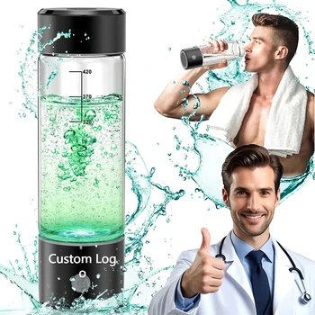 USB Rechargeable Portable Hydrogen Rich Water Bottle with Ionizer Machine Health Cup as Gift Generator