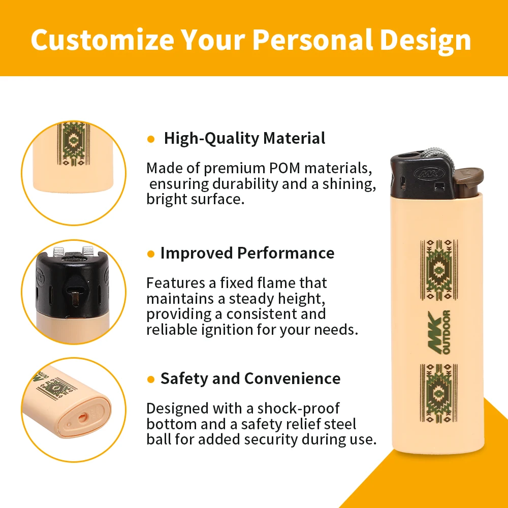 Custom Logo Gas Lighter Encendedores Kitchen Feuerzeug Cricket Wholesale Lighter Supplier Torch Candle Disposable Flint Lighter