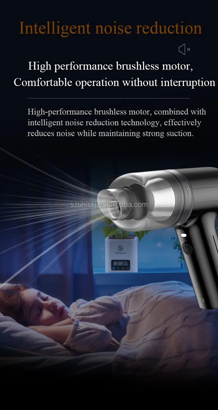 6KPa Cordless Handheld Vacuum Cleaner – 120W, Rechargeable, Bagless – For Car, Home, Office