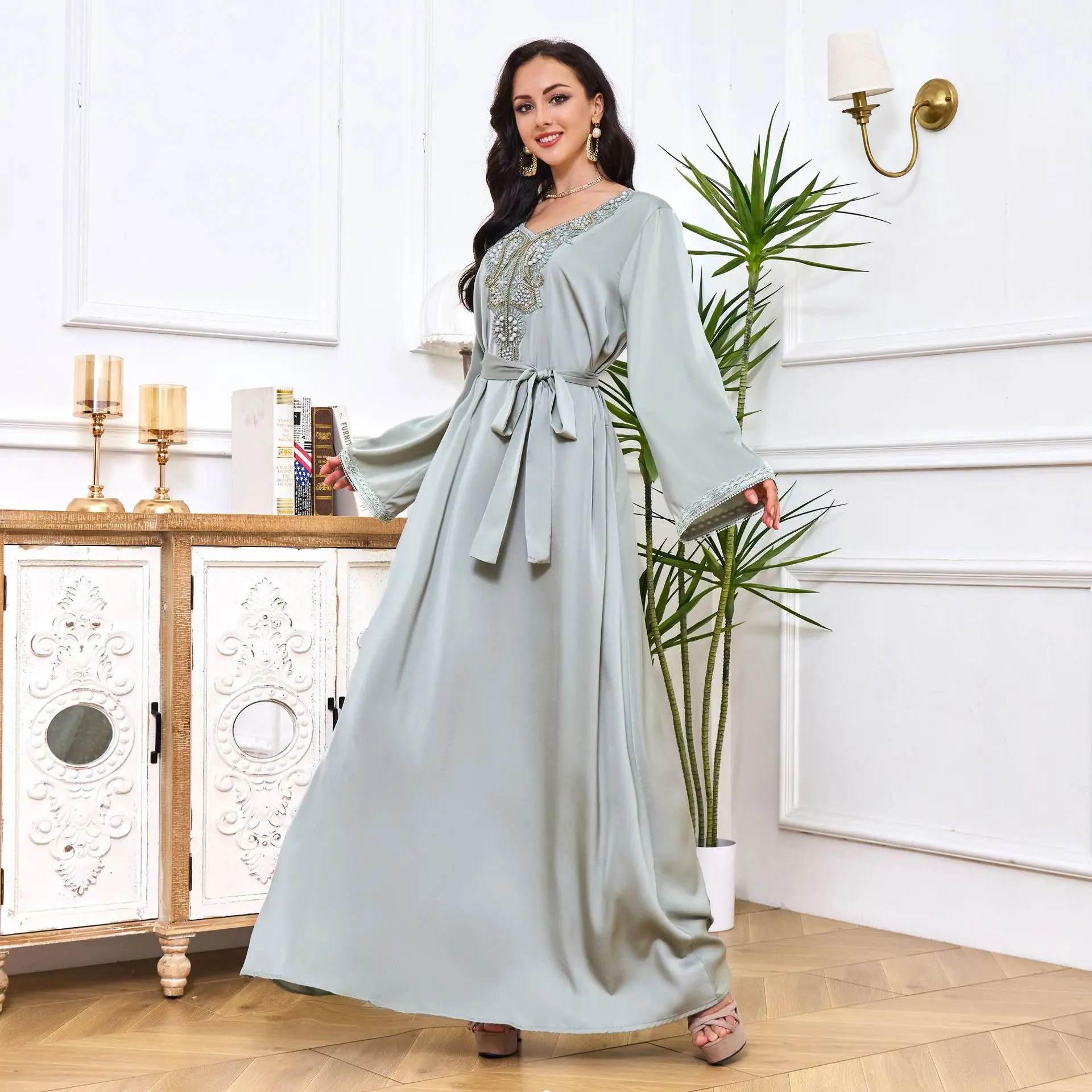 Top Selling Nida Designs' Latest Arab Elegant Luxurious Hooded Abaya Girls' Popular Dress Traditional Muslim Clothing