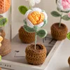 Produit fini rose jaune dégradé-15 cm de haut