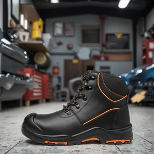 Top Layer Smooth Leather Steel Toe Unisex Work Shoes Winter Cold-Proof Autumn Protective Safety Boots Anti-Smash Anti-Puncture