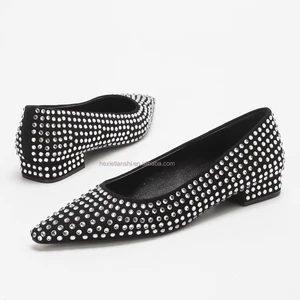 1502-1 Wholesale Shoes Woman Autumn New Style Fashion Elegant Comfortable Pointed Toe Rhinestone Luxury Shoes for Women