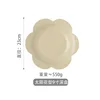 Matte beige glaze pattern 9inch deep plate