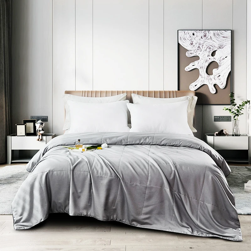 2024 Popular 100% Silk Filling  Quilt With Cotton Cover Comforter Comfortable Silk Duvet