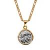 Pendentif avec chaîne Figaro en or