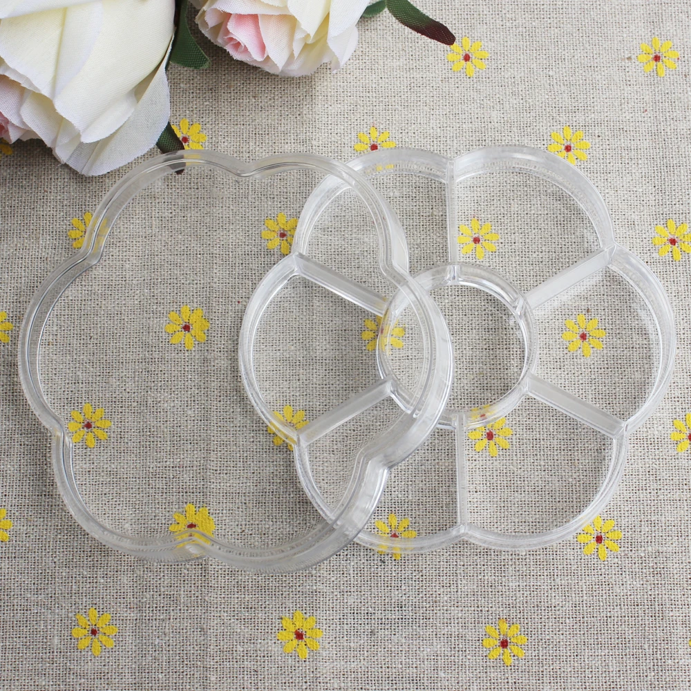 Flower Shape Six Box Plastic Material Beautiful Cute Boxes for Girls Jewelry Accessories Storage