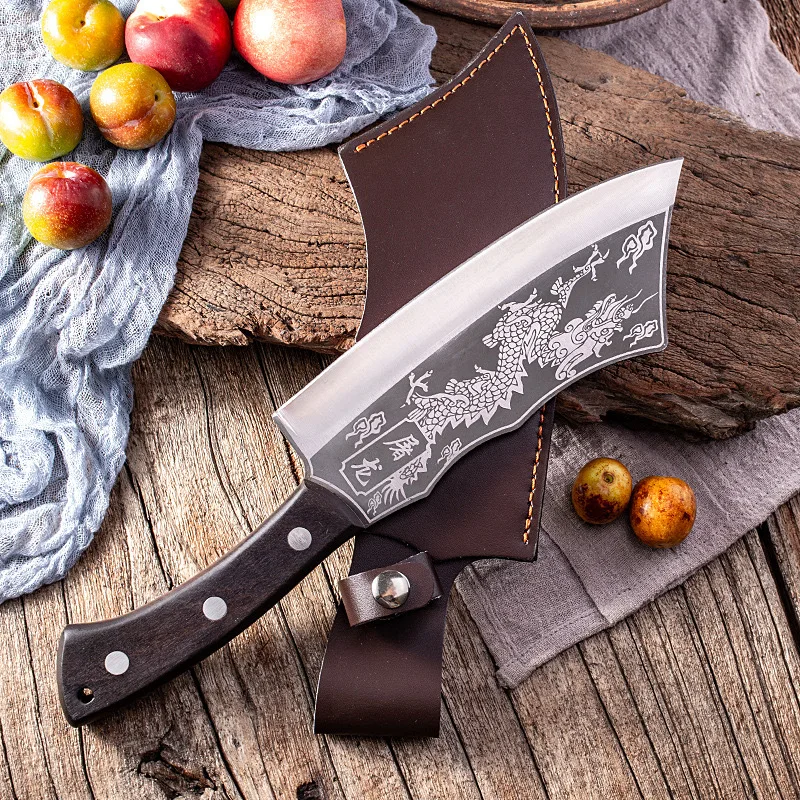 Dragon Butcher Knife Ultra Sharp Chef Knife Hand Forged Meat Cleaver