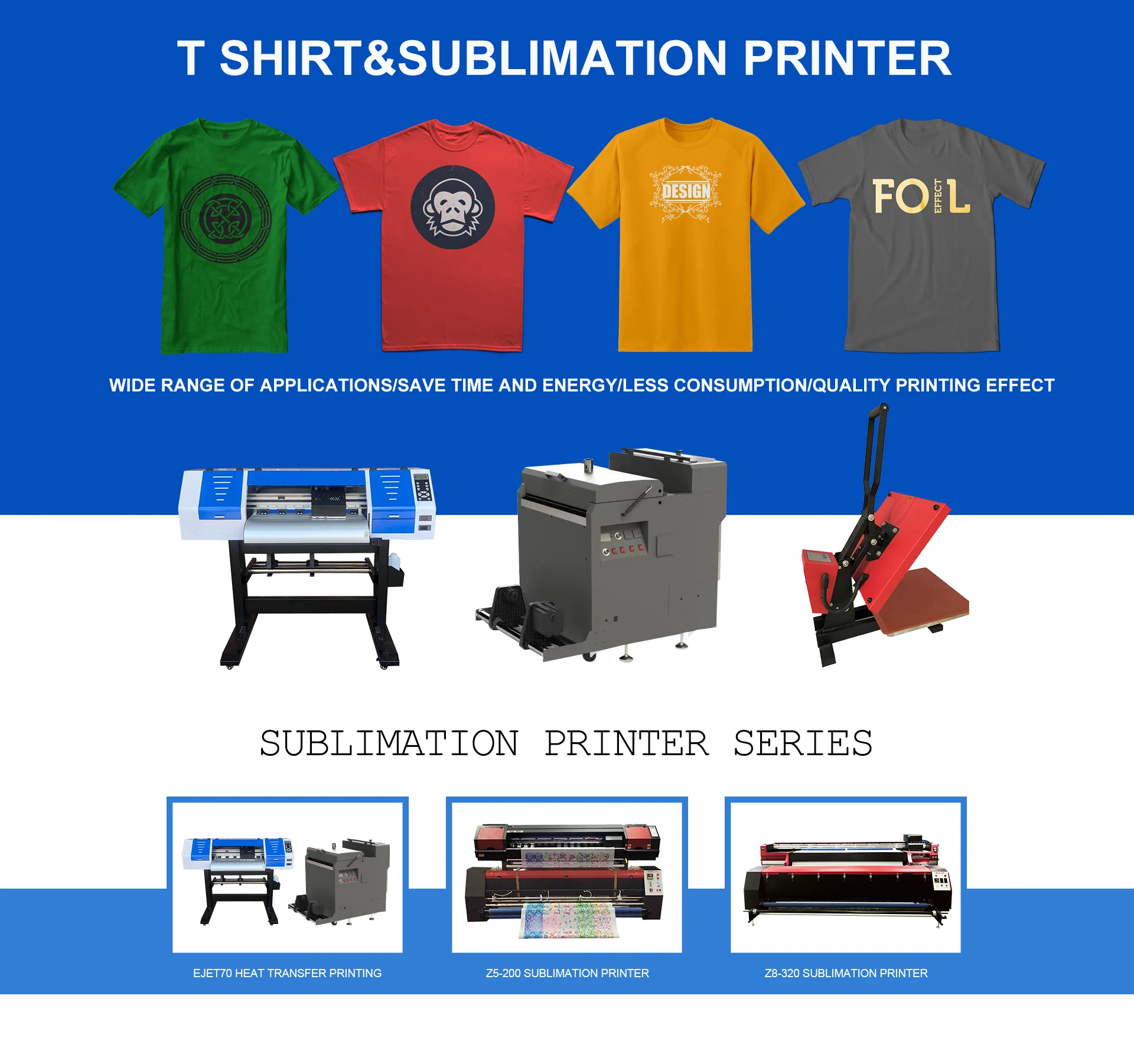 Dtf Pet Film T-shirt Printer Digital Transfer Film Sublimation Printer ...