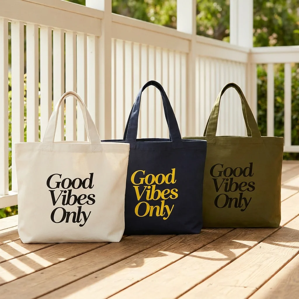 Eco Friendly Customizable Canvas Tote Bag Reusable Aesthetic Geometric Printed Shopping Handbag Shou